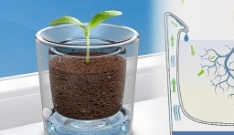 水回收花盆 有效減少澆水次數