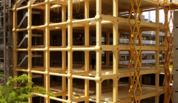 純木框架結構的辦公大樓