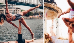 這對情侶用雙人瑜珈走遍世界，找到最完美的平衡